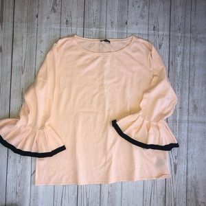 The limited collection peach flare sleeve sweater